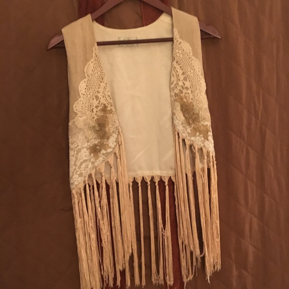 Lacey Fringe Crochet Pattern Crop Vest